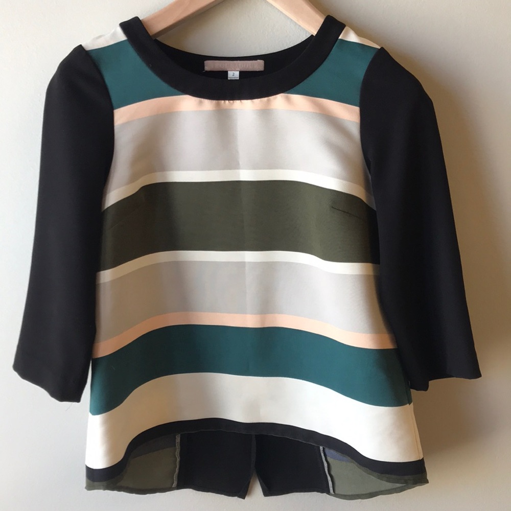 Troubadour Anthropologie striped shirt